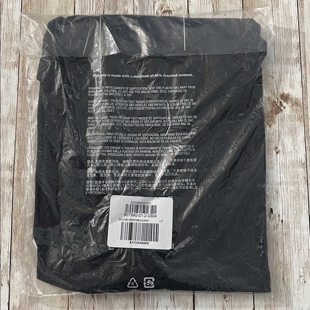 🆕 Old Navy Women’s Luxe Crew Neck Short Sleeve T-Shirt Black L 12-14 Tall Long - Picture 12 of 15